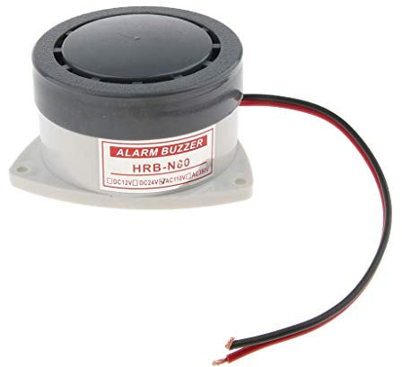 Tenlacum HRB-N80-12V, Campanello Allarme Acustico per Industriale, 220 V, 110 V, 24 V, 12 V