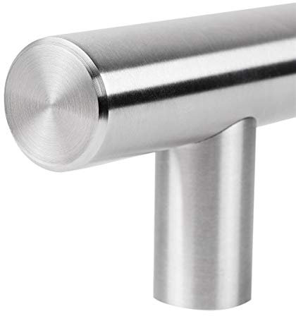 HISKA | Haustürgriff Lochabstand frei wählbar Länge 700mm Edelstahl mit 90° Haltern