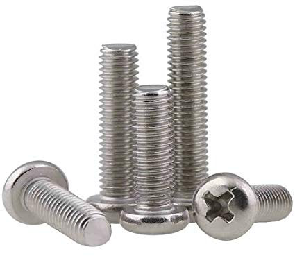 Dreneco Vis à Tête Ronde Vis Cruciforme 304 Acier Inoxydable Boulons De Fixation M2.5 * 3mm,100 pièces