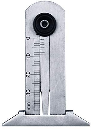 Calibro di profondità per pneumatici, Misuratore di profondità del battistrada Misuratore battistrada pneumatici in Acciaio Inox da 0-30mm/0-50mm/0-60mm per auto Moto e Camion
