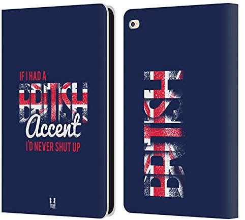 Head Case Designs Acento Británico Mejores de Londres Carcasa de Cuero Tipo Libro Compatible con Apple iPad Air 2 (2014)