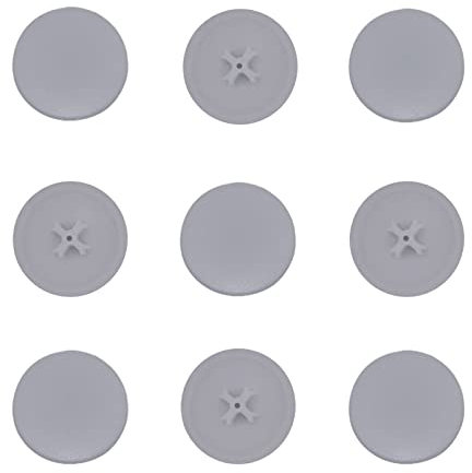 INCREWAY Snap-On Bifix Cover Caps, 200pcs Durable Plastic Screw Cover Caps Pozi Screw Cover Caps for Cabinet Wardrobe (Grey)