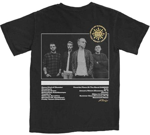 All Time Low T Shirt Wake Up Sunshine Track List Official Unisex Black M