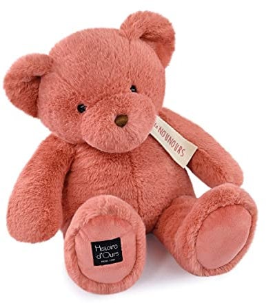 Histoire d'Ours - Grande Peluche Ours - Le Nounours - Rose Praline - 40 cm - Grosse Peluche Super Douce à Caliner pour les Enfants - Idée Cadeau de Naissance Bébé, Noël et Anniversaire - HO3233