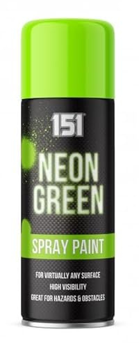 Classic Signature - 4 x Green Neon Spray Paint 400ml 151 Fluorescent Bright Aerosol Extra Bright Graffiti (Banksey) Paint Assorted Colour