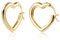 ASH'S CHOICE Gold Heart Hoop Earring Women Small Gold Heart Earrings 14K Goldplated Chunky Hoop Lightweight Thick Cute Heart Earrings Gold Hoops Hypoallergenic Gold Heart Hoop Earrings Women Girls
