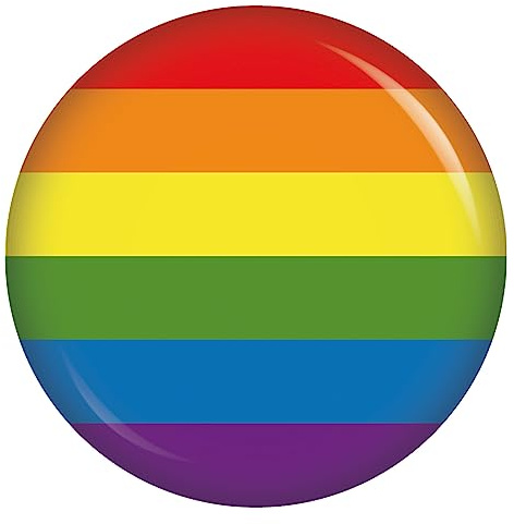 Regenbogen Pride Button 37mm Anstecker Pin Kiwikatze Frieden