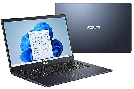 ASUS Vivobook Go 14 L410 Ordinateur portable ultra fin, affichage FHD 14, processeur Intel Celeron N4020, 4 Go de RAM, 64 Go eMMC, NumberPad, Windows 11 Home en mode S, 1 an Microsoft 365