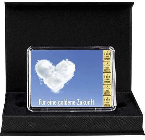 Goldstücke24 - Für eine goldene Zukunft - Goldbarren 5g in schwarzer Geschenkbox - Tolle Geschenkidee