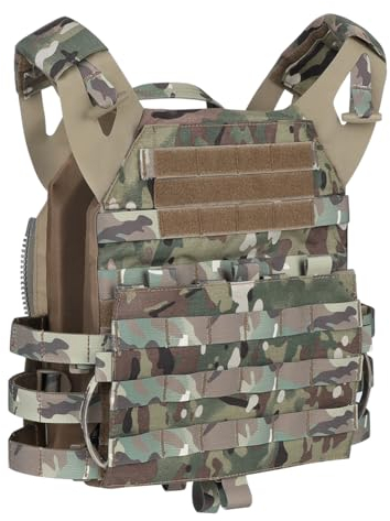 KRYDEX GEAR Chaleco Táctico Molle, JPC Chaleco Táctico de Airsoft para Airsoft Especial Entrenamiento de Paintball al Aire Libre (Camuflaje)