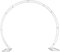 Trimming Shop White Dual Circle Arch Stand 2.6m x 2.2m Party Background Decoration White Metal Arch Frame Round Garden Arbors for Wedding Reception Valentines Baby Shower Engagement Birthday Decor