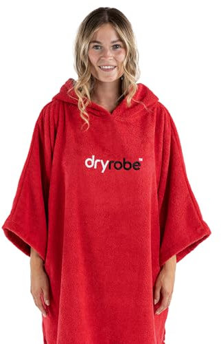 Dryrobe Adults Organic Cotton Towel Robe Red Large