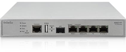 EnGenius Managed Gateway – Dual-Core 2.1GHz, Dual-WAN GbE, Auto VPN, Load Balancing, WAN Failover, 4X LAN, 1x SFP, USB 3.0, PoE+, Cloud Managed for Small Business FitXpress XG60-FIT