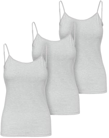 Ladeheid Unterhemd Damen Spaghetti Top Baumwoll Unterwäsche Damen, Weiches Tank Top, Unterhemden, Set 3 Stück LA40-263