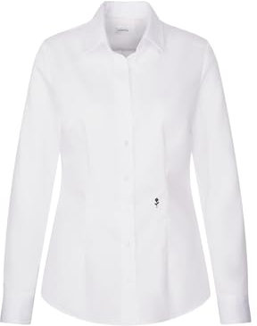 Seidensticker Damen Women Regular Longsleeve Cotton Bluse, weiß, 42
