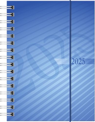 rido/idé Taschenkalender Modell perfect/Technik I (2025), 2 Seiten = 1 Woche, A6, 160 Seiten, PP-Einband, blau