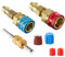 Pindex 2x R1234YF Schnellkupplung,R1234YF auf R134A Adapter, Hoch- / Niederdruck R1234YF Adapter Schnellkupplungsadapter für Auto KFZ Autoklimaanlage Kühlsystem