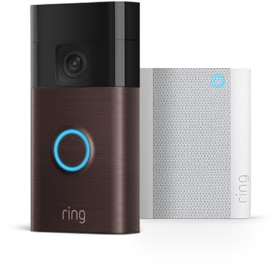 Ring Battery Video Doorbell (2024 release) + Chime | DIY Wireless Video Doorbell Camera | Head-To-Toe View | Easy to install (5 min) | With Built-in Battery I 30-day free trial of Ring Home