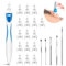 XdealCozyxc UK Earwax Remover Tool, Ear Wax Cleaner, Silicone Safe Soft Ear Cleaners with 16 PCS Replacement Tips for Adult & Kids