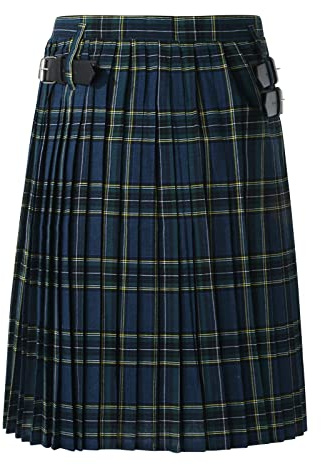KBOPLEMQ Kilt - Kilt - Kilt écossais médiéval - Jupe à carreaux - Vêtement steampunk - Couleur unie - Style tartan - Style vintage gothique - Jupe plissée
