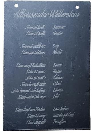 Hochwertige Schiefertafel mit Wetterstein-Erklärung – Ein einzigartiges Geschenk für Gartenliebhaber