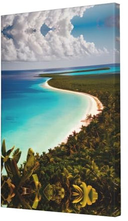 Island of Cuba Leinwandbild, rahmenlos, dekoratives Gemälde, 40,6 x 61 cm (vertikal), Ölgemälde für Wohnzimmer, Wanddekoration