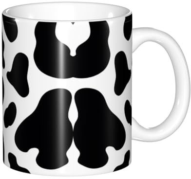 Tasse mit Kuhflecken-Farbwechsel, wärmeempfindlich, thermochrome Magie, perfekt für Camping, Picknick, drinnen und draußen