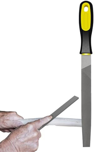 Mwqpgyh de hacha de corte rectangular de acero, afiladora de hacha de metal | s planas ergonómicas y escofinas seguras | manual de alta dureza con mango antideslizante