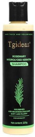 Bio-Shampoo für Haarwachstum, Rosmarin, für Frauen und Männer, natürliches Shampoo zur Stärkung und Verdickung mit hydrolysiertem Keratin für feines Haar und Haarausfall, 7,4 ml