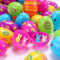 KEELYY 24x Ostereier mit 24 Mini Hase Figuren, Ostergeschenke Kinder, Ostereier gefüllt mit Spielzeug, Ostereier Befüllbar Osterei Jagd Filler Stuffer Party Geschenk