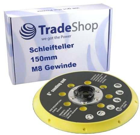 Trade-Shop - Disco abrasivo (150 mm, compatible con Makita BO6030 BO6040, compatible con lijadora orbital Festool RO1 ET2 ES150 ETS150