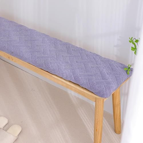 XXIUDEE Sitzpolster für Loungemöbel für Innenräume, verdickte Essbank, Schwimmer, Fenster, Sitzkissen, Couch-Pads mit abnehmbarem Bezug für Heimdekoration (lila, 100 x 35 x 4 cm)