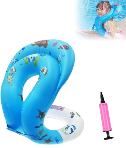 Mino plus Cintura di Nuoto Gonfiabile,ausili per il nuoto,Giubbotto di Salvataggio ascellare,bracciali gonfiabili per bambini per il nuoto morbido,per Bambini e Adulti, (S)