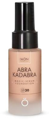 Skön Abrakadabra Soft Matt - Siero Fondotinta con Protezione Solare SPF30, Siero Viso Acido Ialuronico e Vitamina E, Fondotinta Solare Uniformante dal Finish Vellutato, per Pelle Mista e Grassa, 30ml