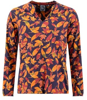 Weird Fish Brooke Organic Cotton Printed V Neck Jersey Top