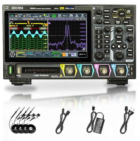 RIGOL MHO954 Oszilloskop Digital, 500 MHz, 4+16 Kanal, 12-Bit, 4 GSa/s | 12-Bit Auflösung, 4 GSa/s Abtastrate, 500 Mpts Speichertiefe, professionelles Labor-Oszilloskop, 7 Touchscreen
