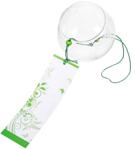 LALAFINA Carillon à Vent Japonais Verre Peint Décor Suspendu pour Jardin et Intérieur Cloche Décorative pour Maison et Porte