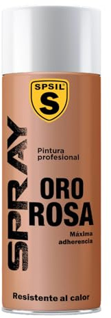 SPSIL Pintura Spray Brillante Oro Rosa(pack of 1) 400ml, Metal Secado RápidoPintura Profesional Interior Exterior, Aplicación Fácil en Madera Plástico, DIY Decoración Muebles Automóviles