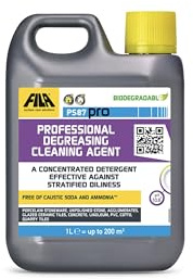 FILA PS87 PRO Professional Deep Cleaner & Degreaser - 1L - Heavy Duty Outdoor Patio & Driveway Cleaner - Porcelain, Stone, Concrete Stain & Wax Remover - Concentrated 3-in-1 Formula