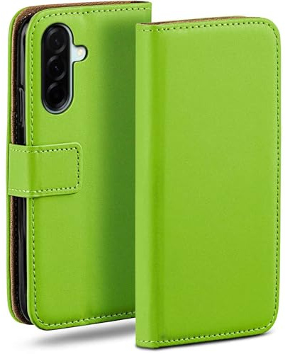 moex für Samsung Galaxy A57 5G Hülle mit Kartenfach, Handyhülle klappbar 360 Grad Schutzhülle, PU Leder Handytasche Samsung Galaxy A57 5G Klapphülle Flip Case, Grün