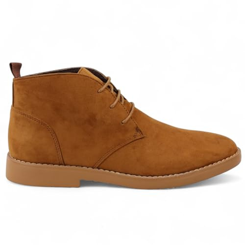 Infinity Leather Dolcetto Herren-Chukka-Stiefel aus hellbraunem Prämie-Wildleder im Wüstenstil