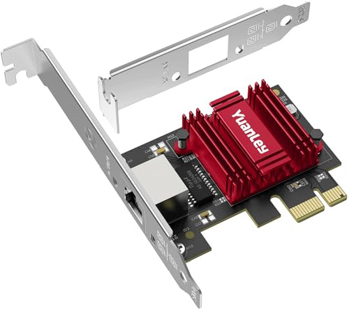 Scheda di Rete 2,5G, Adattatore Ethernet PCIe 2,5Gb YuanLey con Realtek RTL8125B, Scheda LAN PCI Express a RJ45, NIC 2500Mbps per Windows/Linux/macOS, Compatibile con Slot X1/X4/X8/X16