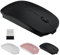Souris sans Fil Ultra-Mince 2.4G Rechargeable – Souris Optique Silencieuse avec Récepteur USB Intégré, Compatible PC, Mac, Tablette et Ordinateur Portable (Noir)