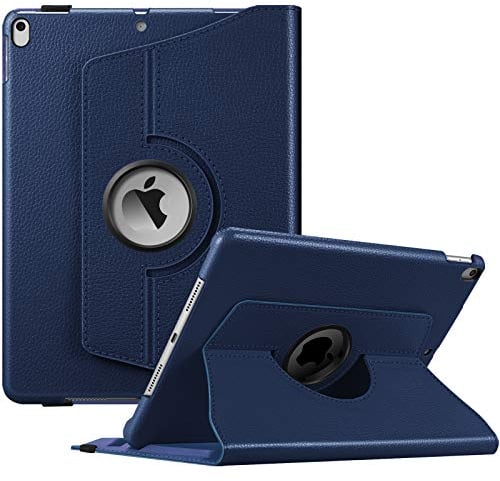 Fintie Rotating Case for iPad Air (3rd Gen) 10.5 2019 / iPad Pro 10.5 2017 with Built-in Pencil Holder - 360 Degree Rotating Stand Protective Cover, Auto Sleep/Wake (Navy)