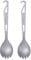 iBasingo Camping Löffel Gabel 3 in 1 Titan Spork mit Flaschenöffner Ultraleicht Wiederverwendbares Besteck-Picknickgeschirr für den Außenbereich mit Kordelzugbeutel Ti1058T