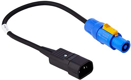 Premium IEC Kettle Lead C14 to Neutrik Powercon Long Flexible Mains Power Cable (25 cm)