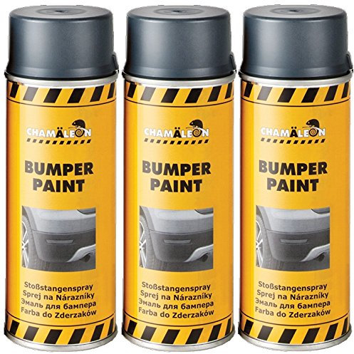 Chamäleon Bumper Paint Grau 3 x 400ml STOßSTANGENSPRAY Farbe Lack für Kunststoff