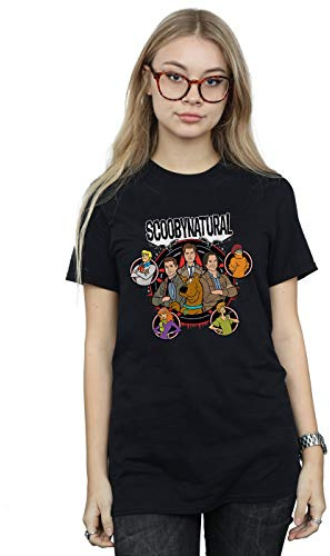 Scoobynatural Women's Characters Star Boyfriend Fit T-Shirt Black Small