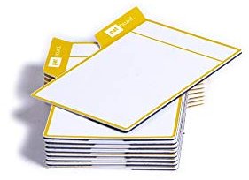 PATboard Scrum Board & Kanban Tafel - Magnetische Item Cards - Portrait- Satz mit 16 - Gelb