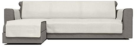 Italian Bed Linen CDSX-COMFORT PENISOLA-PANNA-290 Komfort-Antigleiten-Sofa-Decke mit chaiselongue,290cm, creme